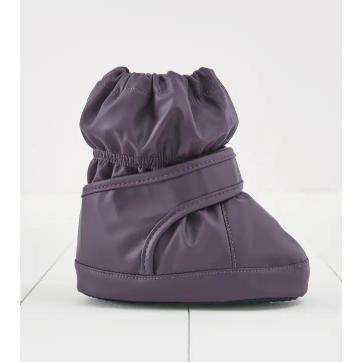 Pair of Amethyst Purple Pu Showerproof Baby Booties