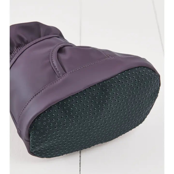 Pair of Amethyst Purple Pu Showerproof Baby Booties