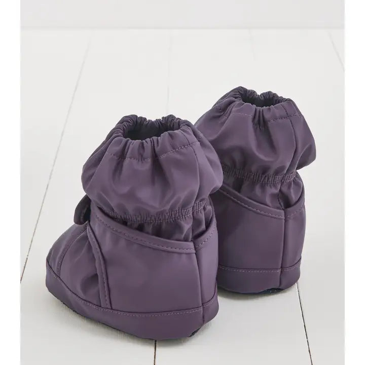 Pair of Amethyst Purple Pu Showerproof Baby Booties