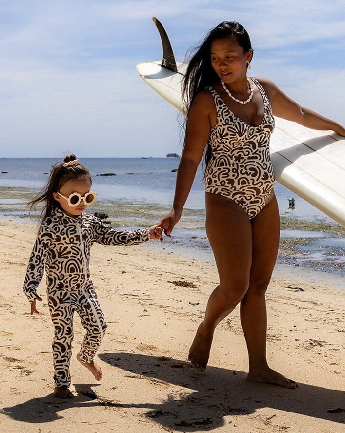 Ceacea Sidney Sun Safe Kids Long Sleeve Full Swimwear Suit