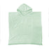 Light green kids hooded poncho on a white background