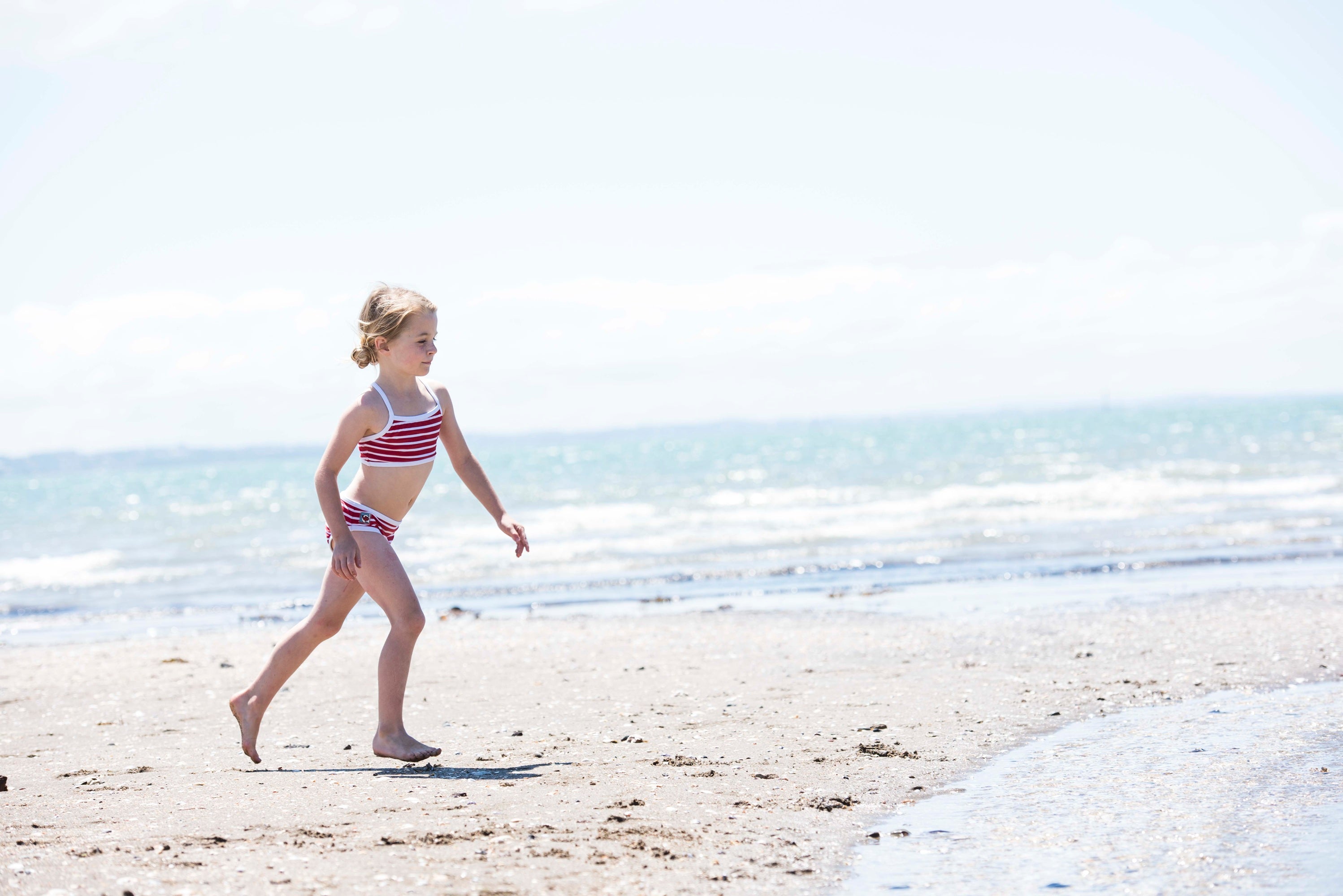 Girls Classic Bikini Bundle Red Stripes