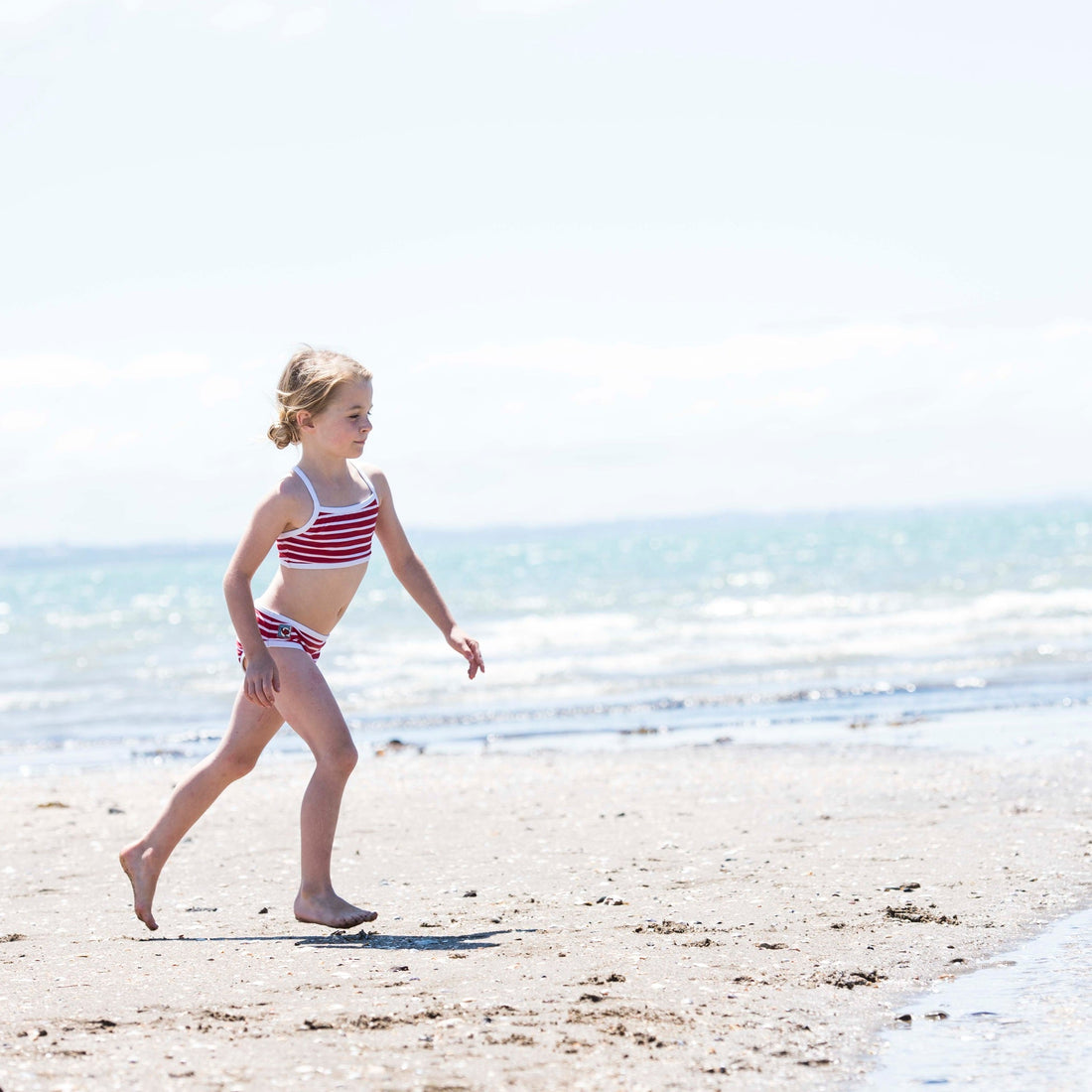 Girls Classic Bikini Bundle Red Stripes
