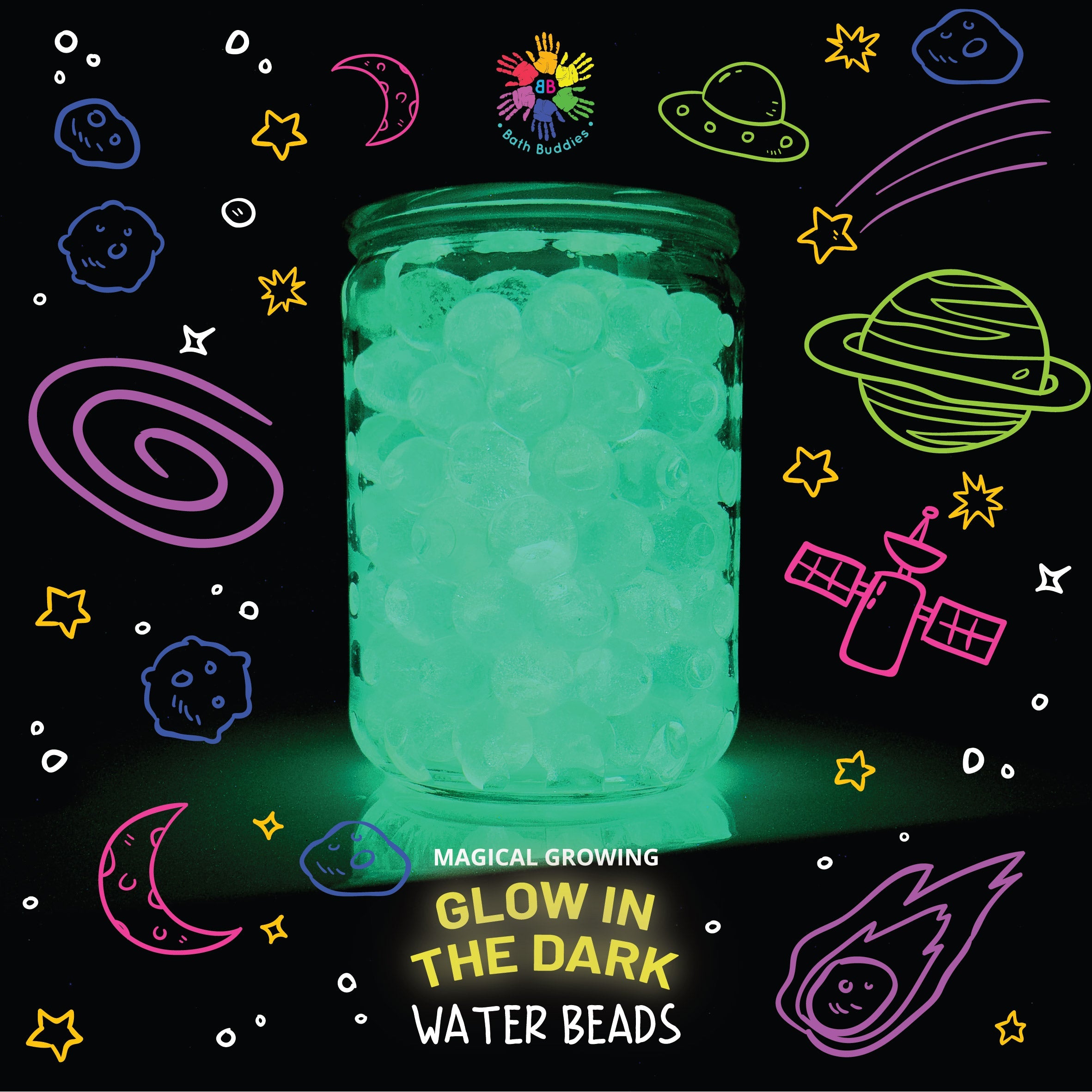 Bath Buddies Water Beads | Glow In The Dark