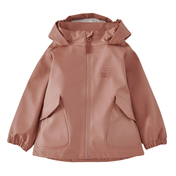 Pink Kids Rain Jacket jacket with a hood