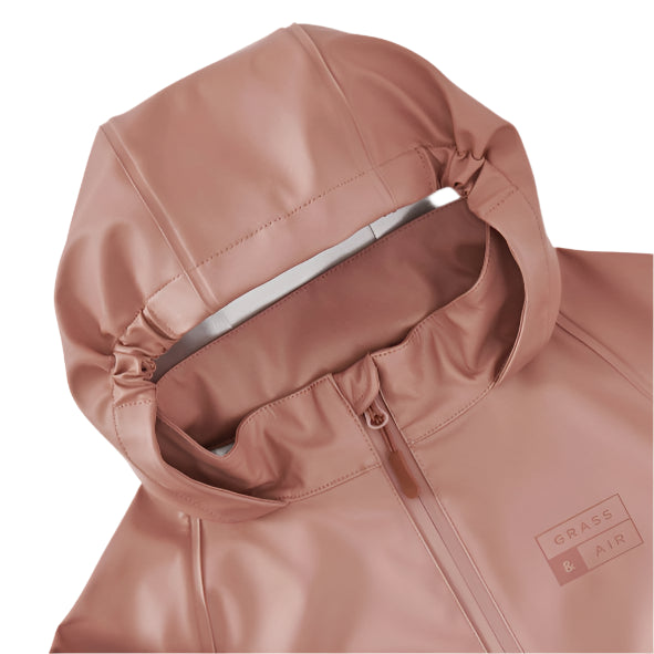 Kids pink Rain Jacket jacket with a hood