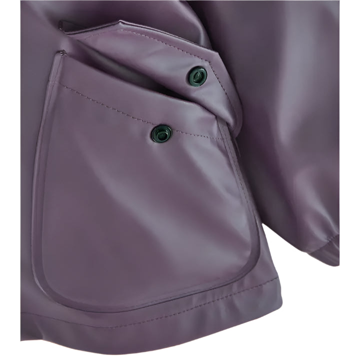 Kids purple Rain Jacket jacket with a hood and pockets