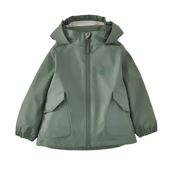 Green Kids Rain Jacket jacket with a hood