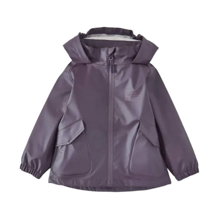 Purple Kids Rain Jacket jacket with a hood