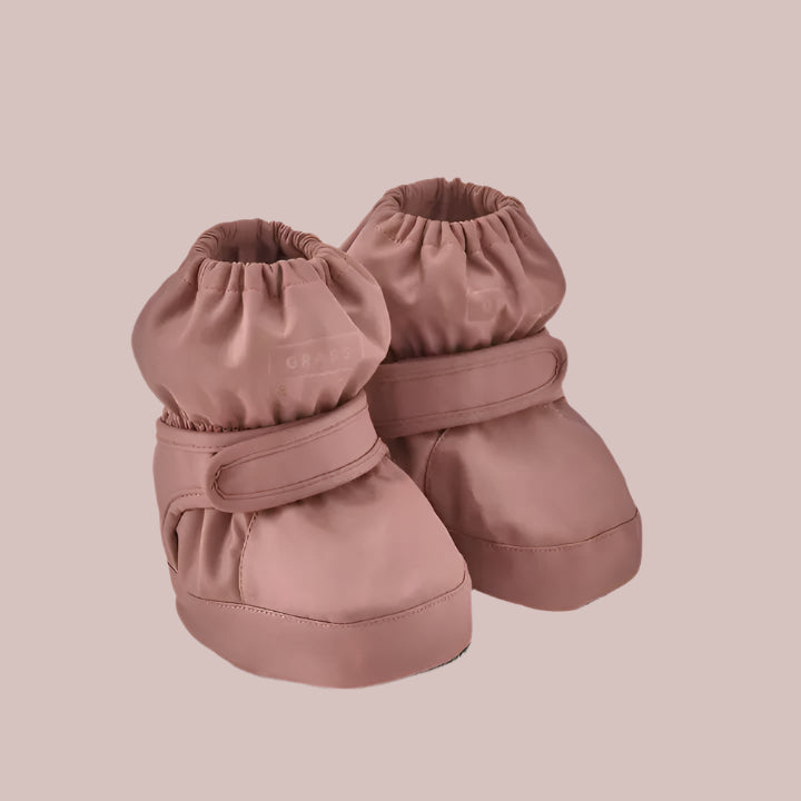 Pair of Amethyst Purple Pu Showerproof Baby Booties
