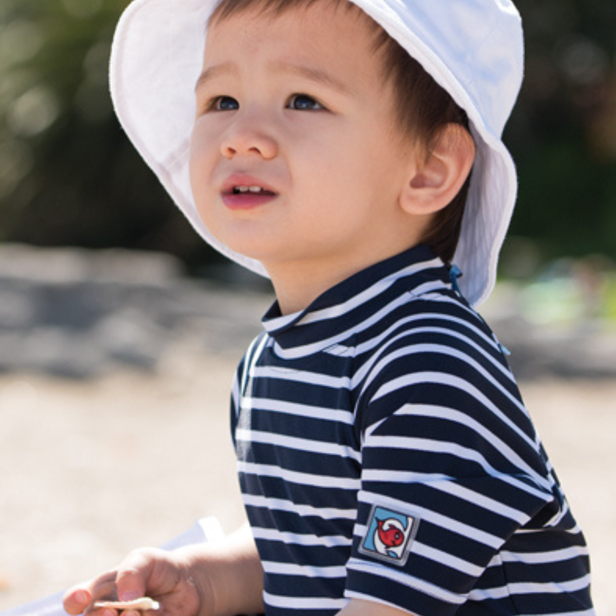 Kids Classic Fullsuit Short Sleeve Stripes UPF 50+ Swimsuit