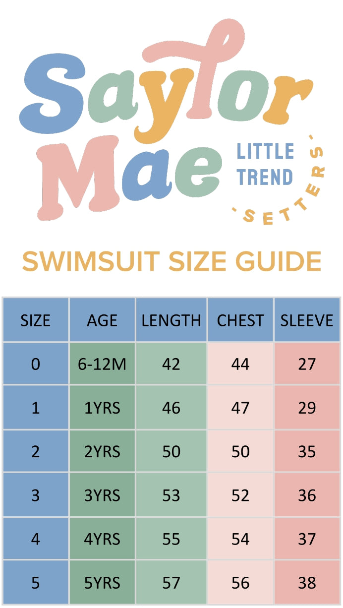 Saylor Mae Long Sleeve Fullsuit UPF 50+ Swimwear