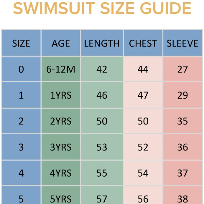 Saylor Mae Long Sleeve Fullsuit UPF 50+ Swimwear