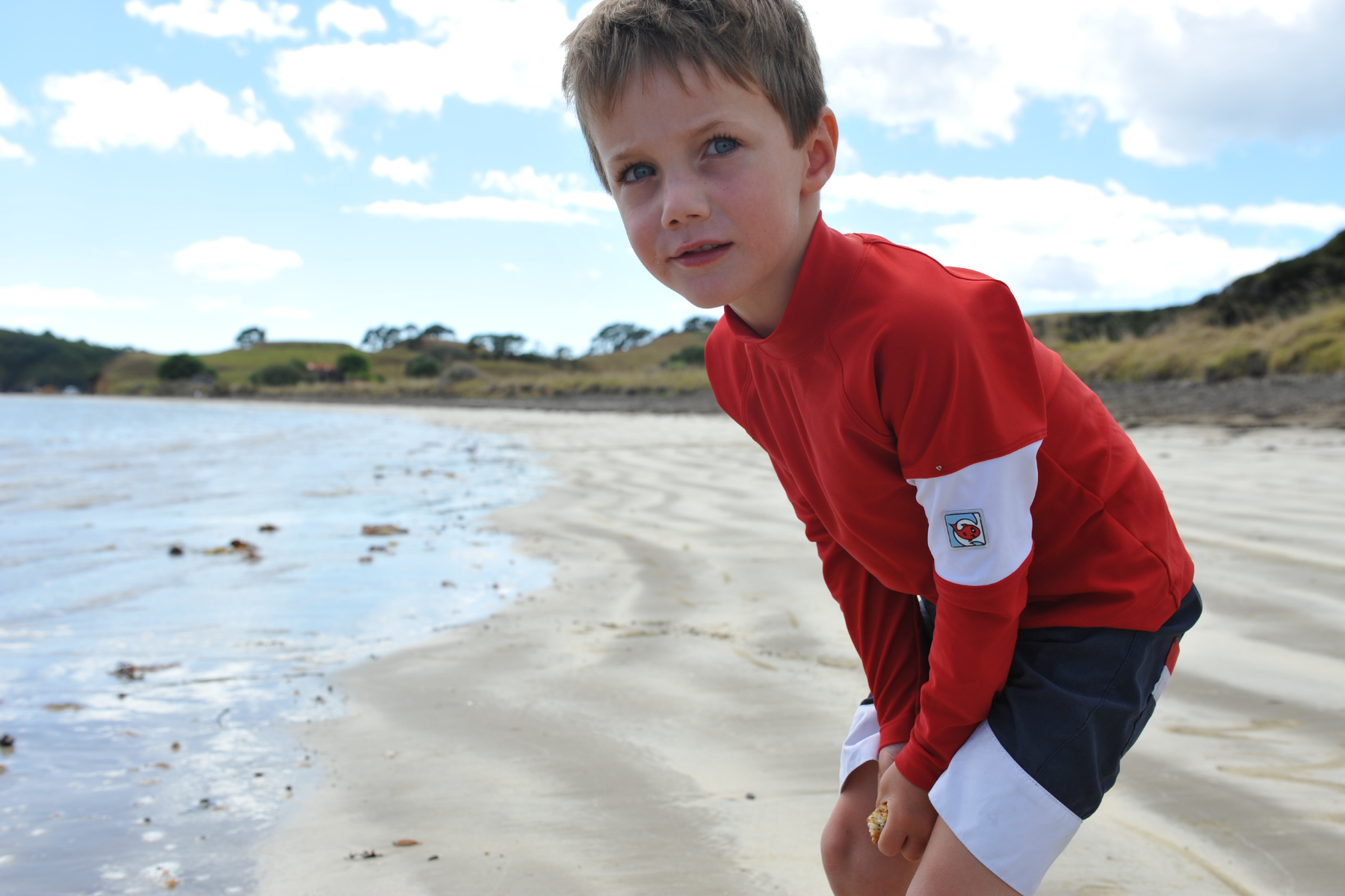 Kids Coloured Long Sleeved Swim Shirt