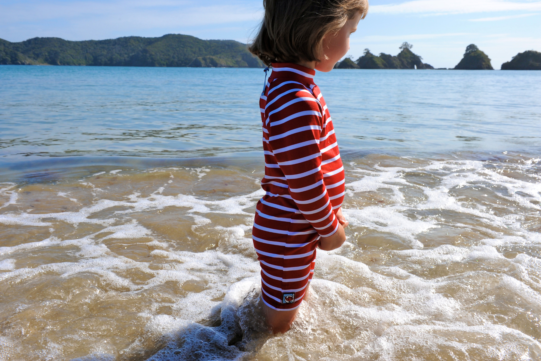 Kids Classic Fullsuit Long Sleeve Stripes UPF50+ Swimsuit