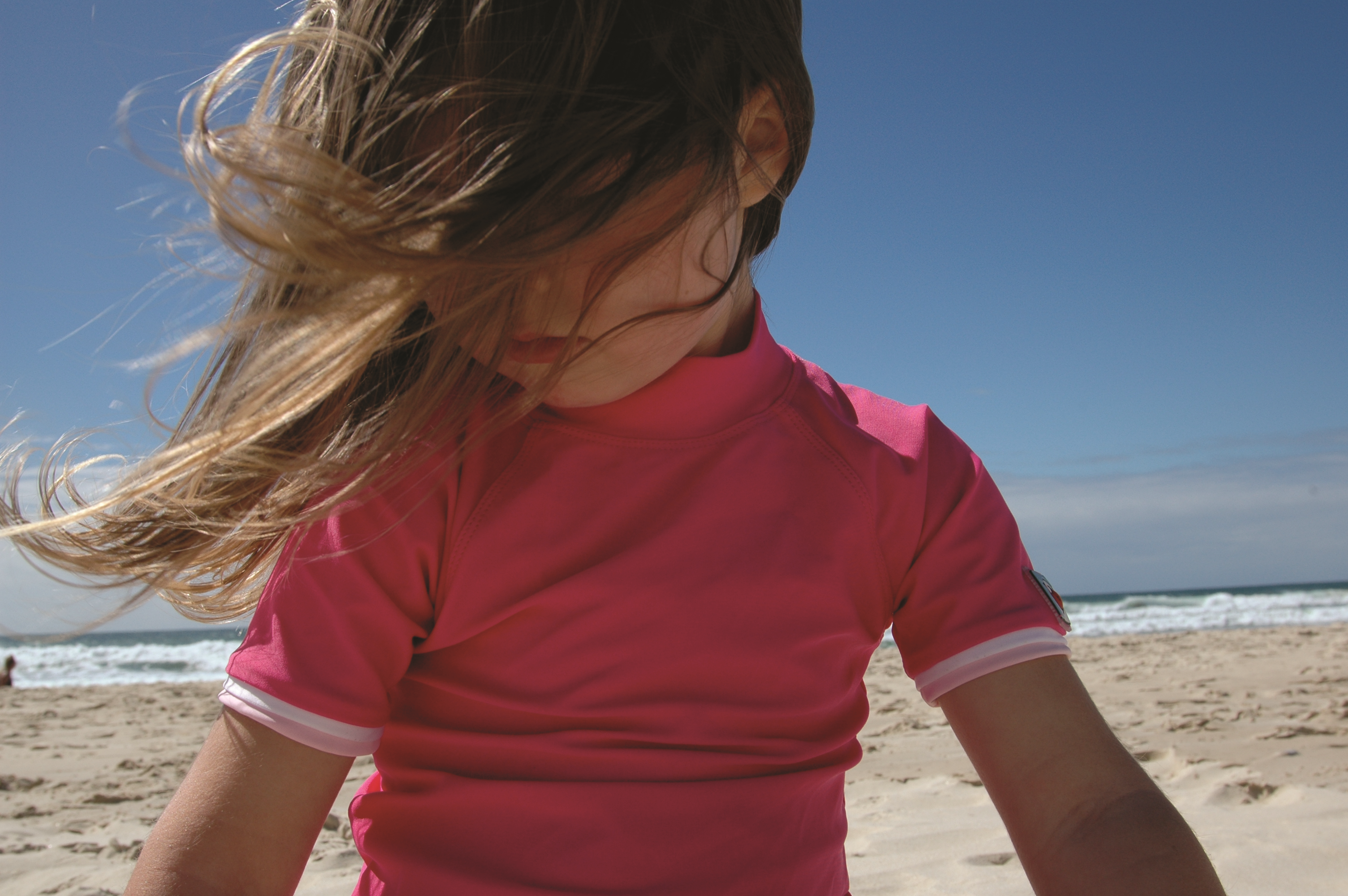 Girls Fullsuit Short Sleeve UPF 50+ Pink Swimsuit