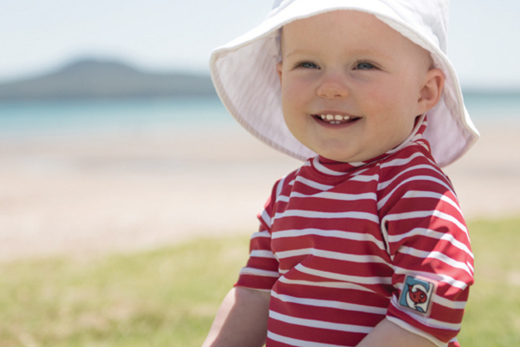 Kids Classic Fullsuit Short Sleeve Stripes UPF 50+ Swimsuit