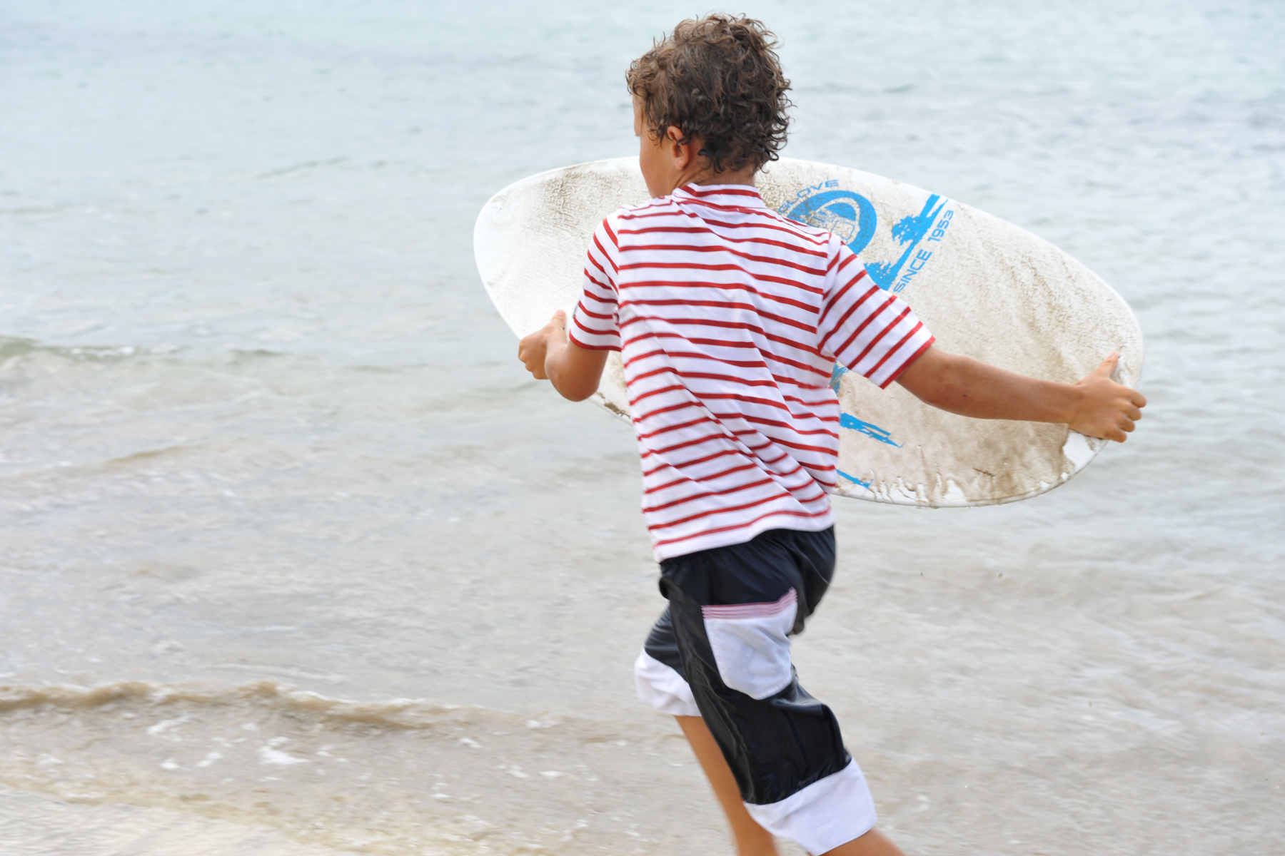 Kids Classic Short Sleeved Swim Shirt Stripes