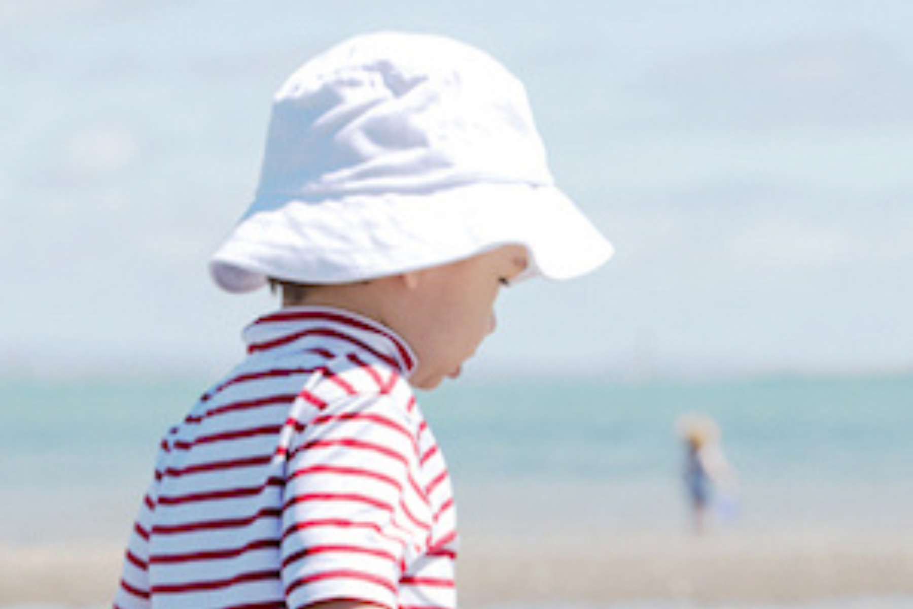 Kids White Cotton Sunhat