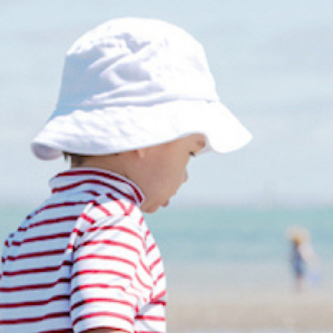 Kids White Cotton Sunhat SECONDS