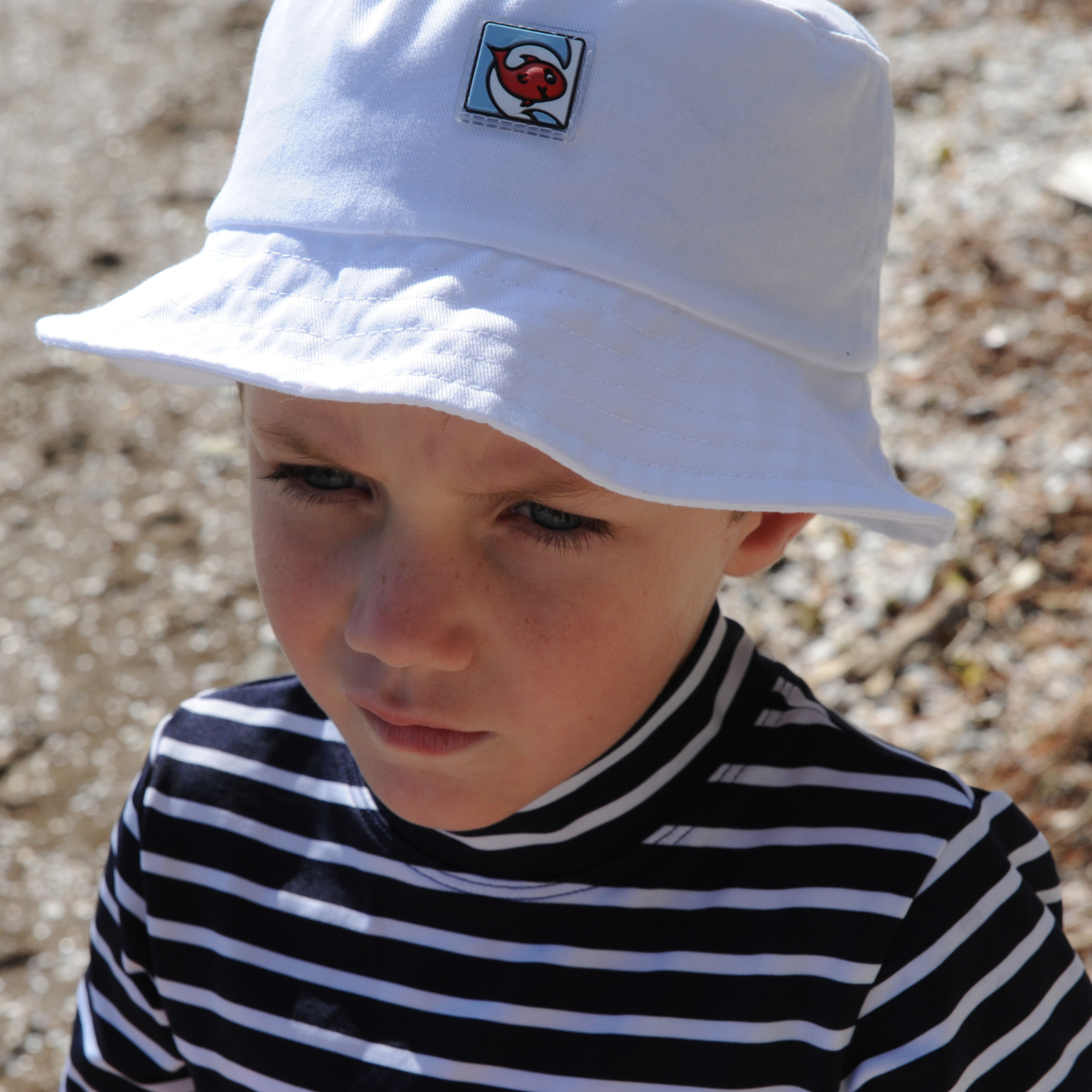 Kids White Cotton Sunhat SECONDS