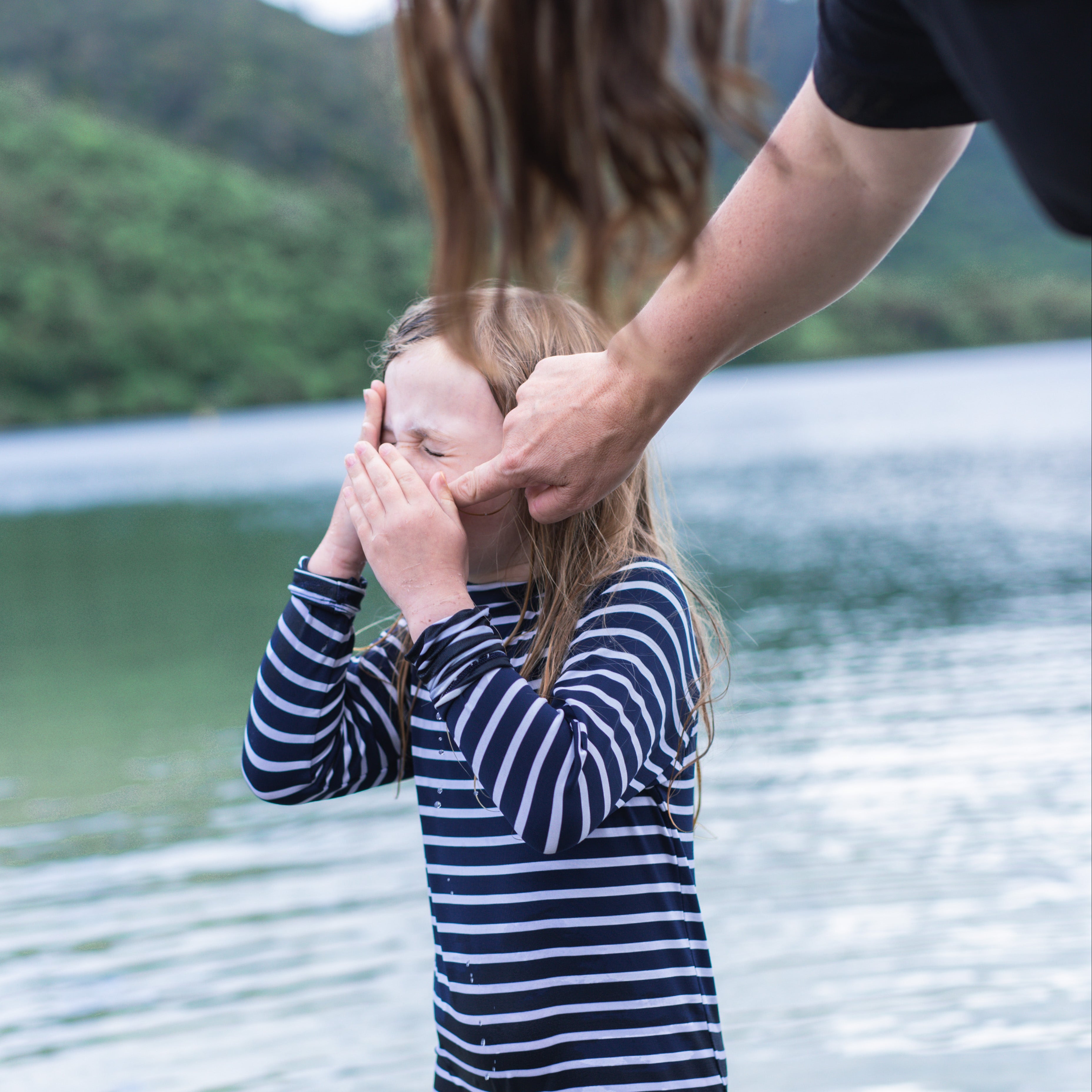 Kids Classic Fullsuit Long Sleeve Stripes UPF50+ Swimsuit