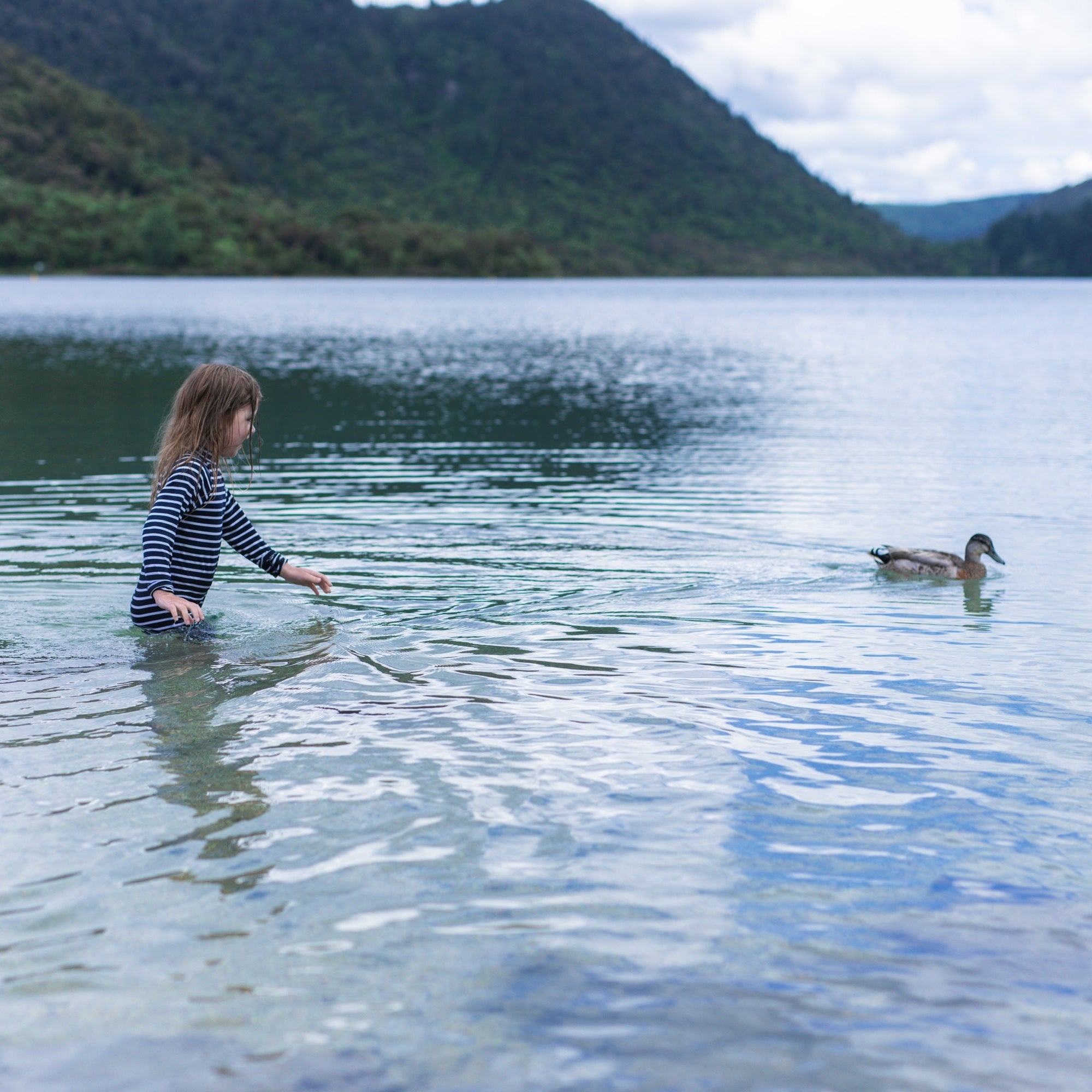 Kids Classic Fullsuit Long Sleeve Stripes UPF50+ Swimsuit