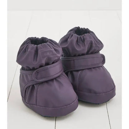 Pair of Amethyst Purple Pu Showerproof Baby Booties