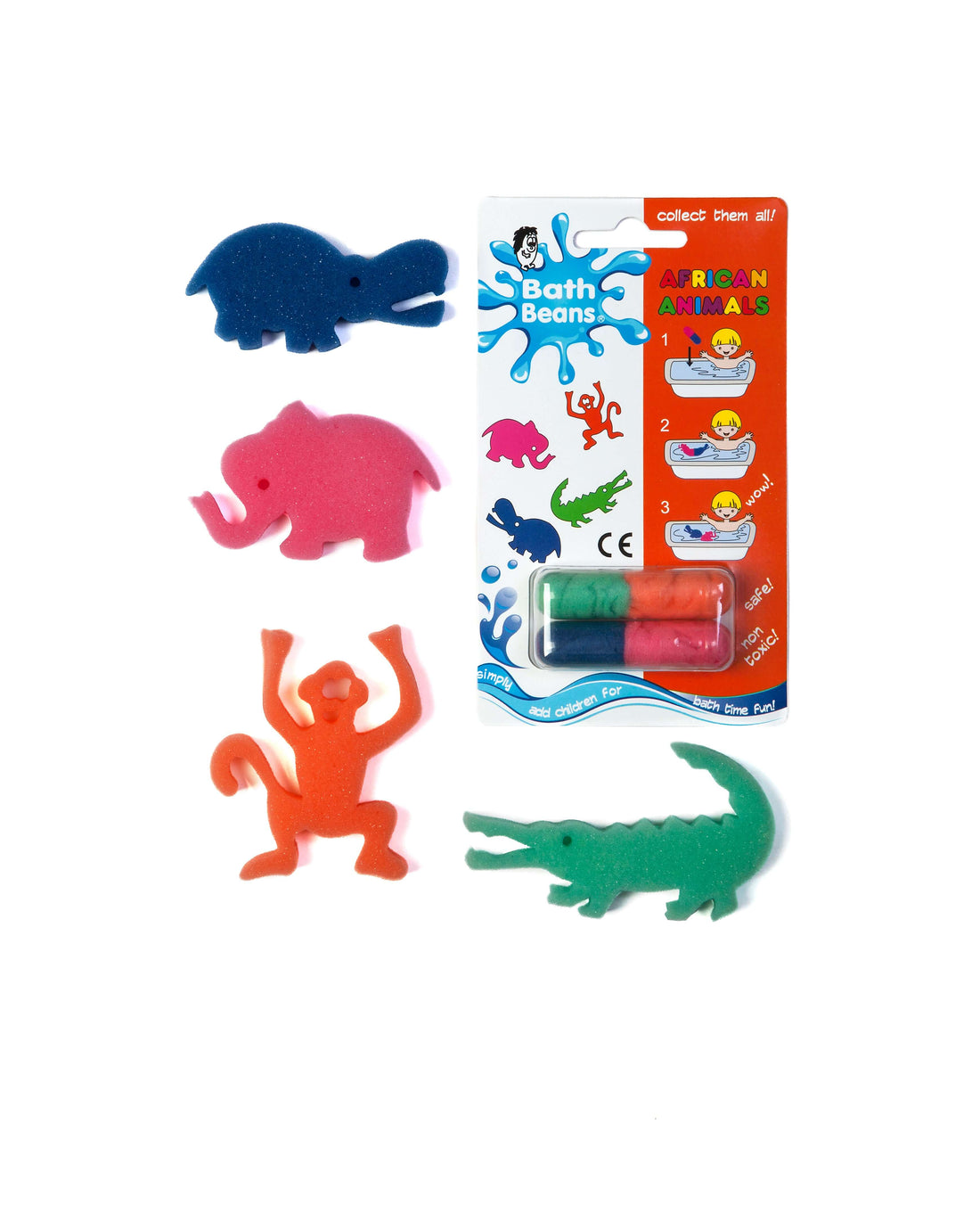 Bath Buddies African Animals Bath Beans® 🦛