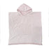 Pink kids hooded poncho on a white background