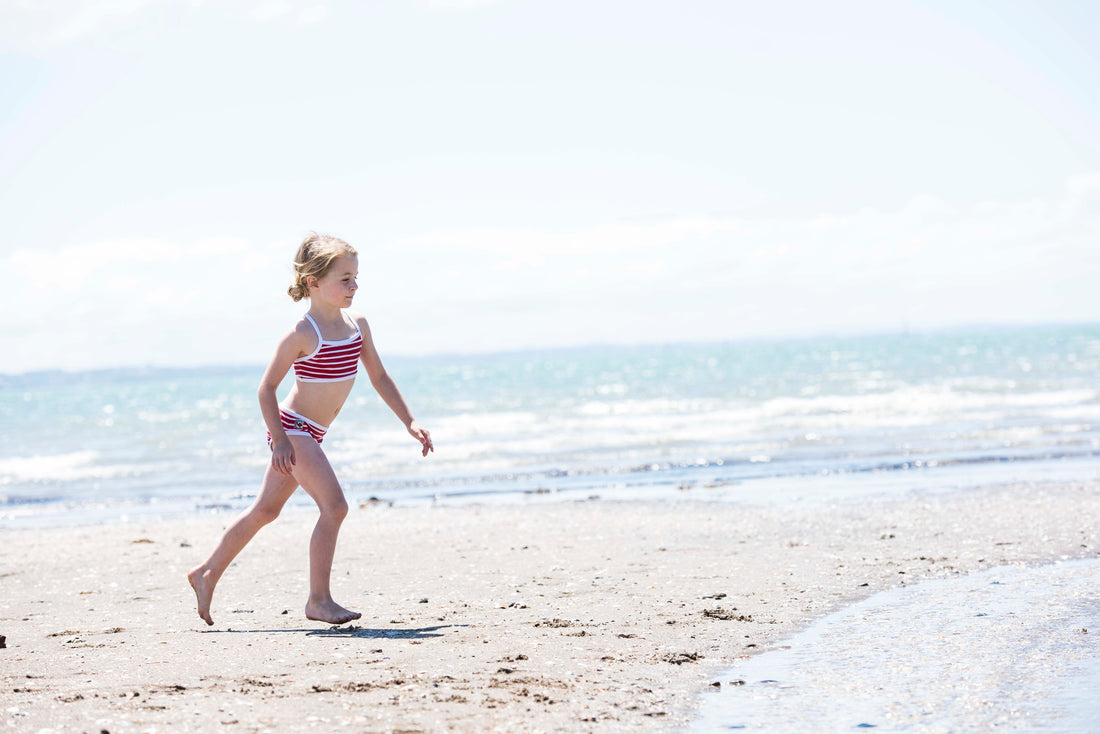 Girls Classic Bikini Bundle Red Stripes