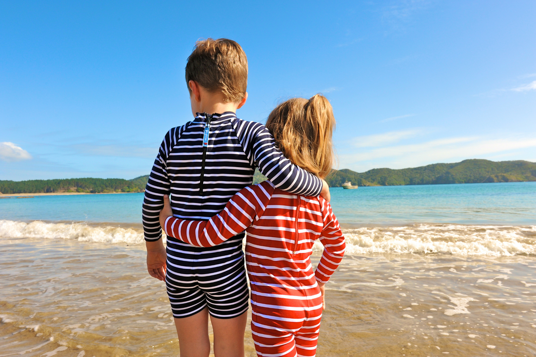 Kids Classic Fullsuit Long Sleeve Stripes UPF50+ Swimsuit