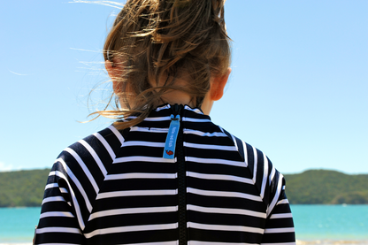 Kids Classic Fullsuit Long Sleeve Stripes Swimsuit