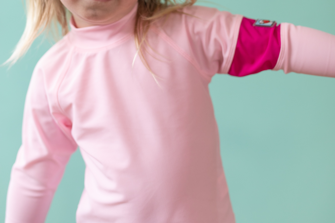 Kids Coloured Long Sleeved Swim Shirt
