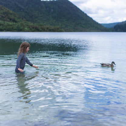 Kids Classic Fullsuit Long Sleeve Stripes UPF50+ Swimsuit