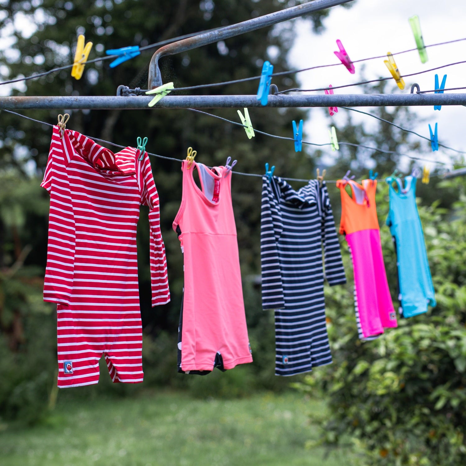 Kids Classic Fullsuit Long Sleeve Stripes UPF50+ Swimsuit