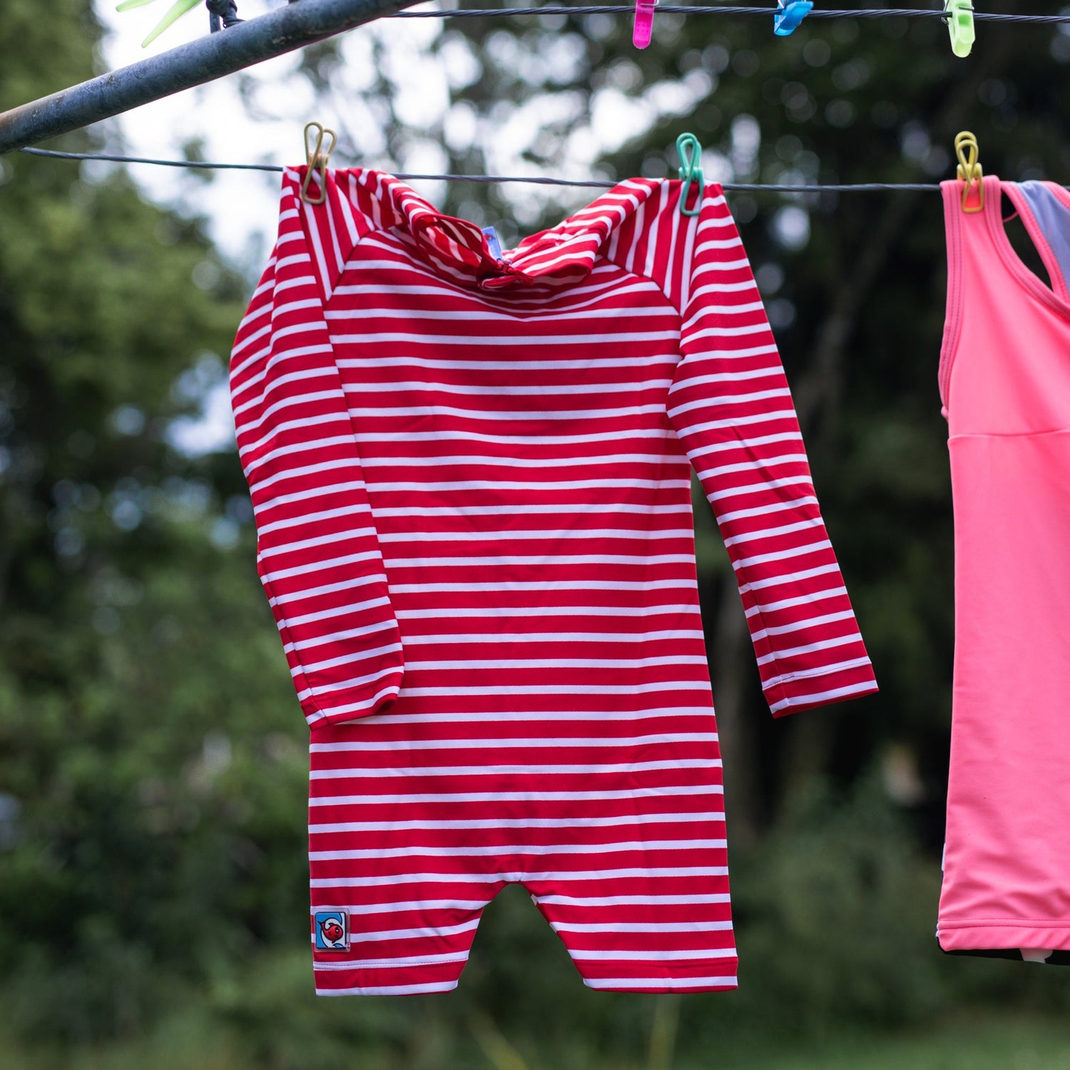 Kids Classic Fullsuit Long Sleeve Stripes UPF50+ Swimsuit